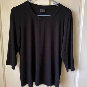 Your Sixth Sense Three Quarter Sleeve Black Tee